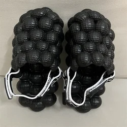 Детские шлепанцы с ремешком, Летние Пляжные Шлепанцы из ЭВА с пузырьками для детей и малышей, 2023