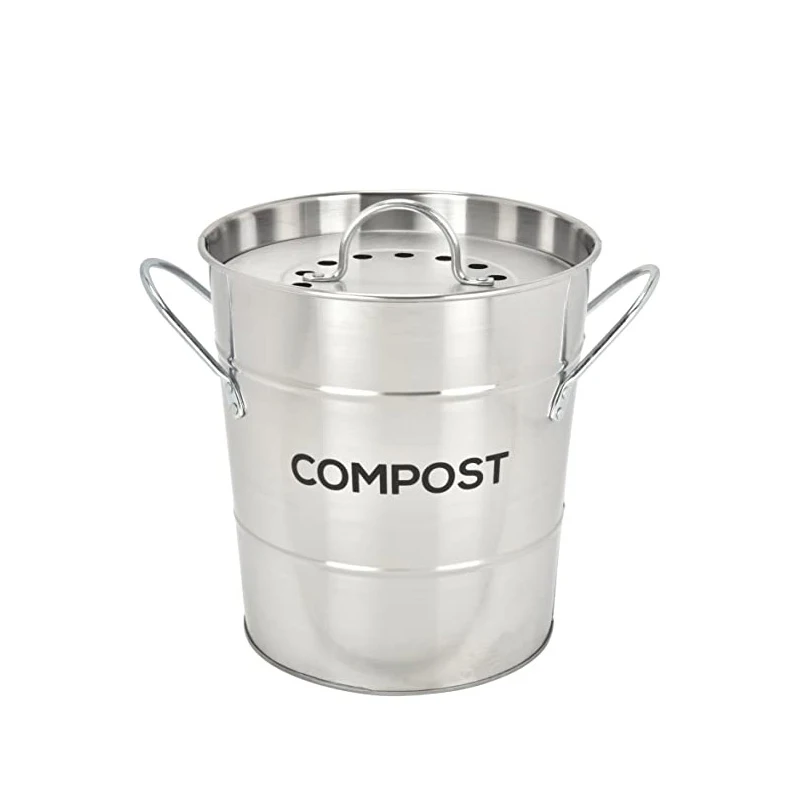 Composting Bin Food Waste Composter with Lid Bin Kitchen Compost Bin Cycler Bucket with Filter