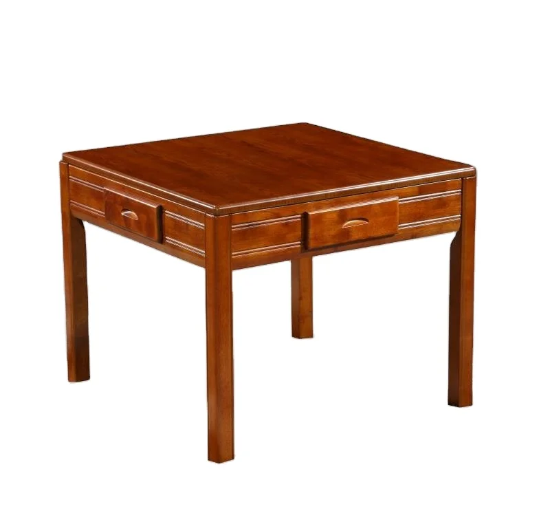 4 legs Dining style wooden automatic mahjong tea table set
