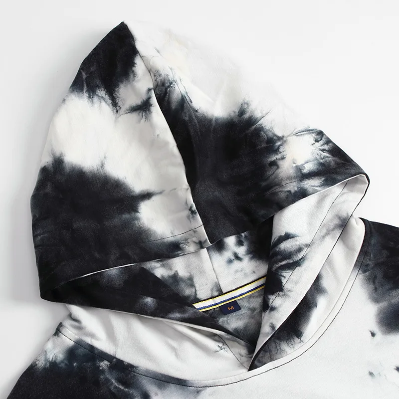 High Quality 500 gsm Hoodie Unisex 100% Cotton Tie-Dye Custom Hoodie For Men Streetwear Embroidery Logo Custom Mens Hoodie