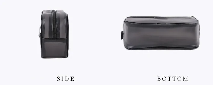 Newest waterproof PVC square transparent makeup cosmetic bag set for travel