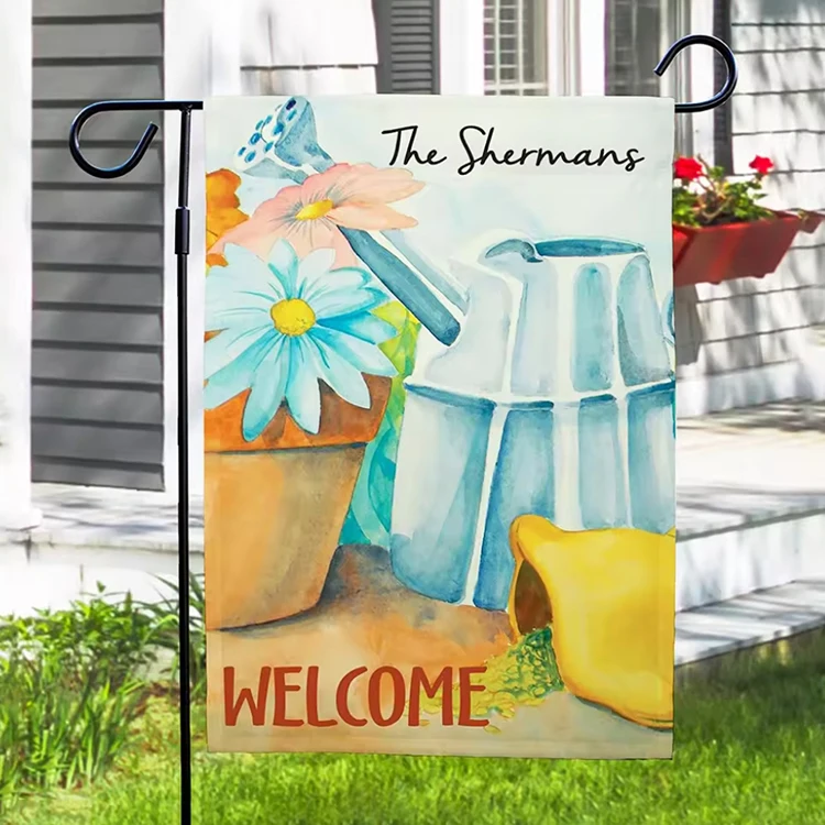 Wholesale waterproof christmas winter garden snowman flag,christmas winter garden flag,garden flag winter