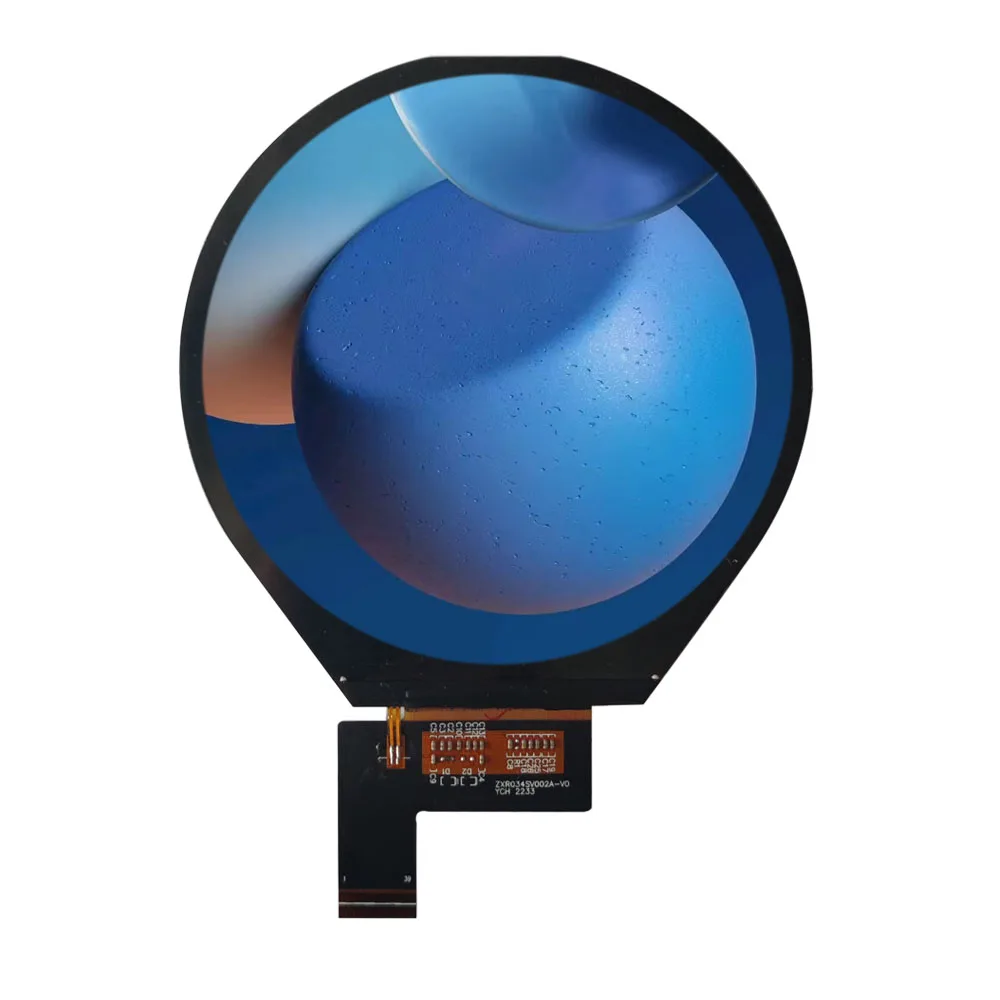 Round screen 800x800 dots graphic 3.4 inch tft lcd display For Handheld Device