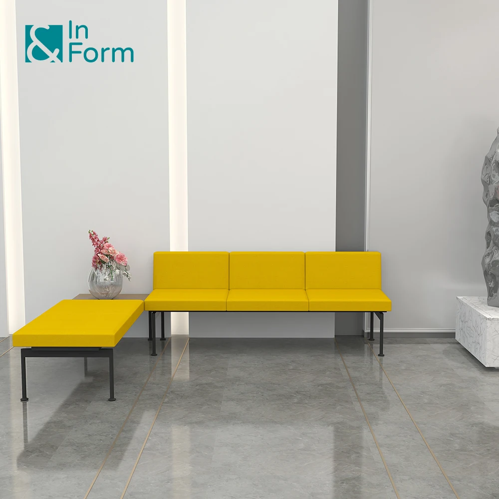 Contract Furniture Commercial Clinic Hospital Dental Department Waiting Reception Area Sectional Modular Corner Sofa Set