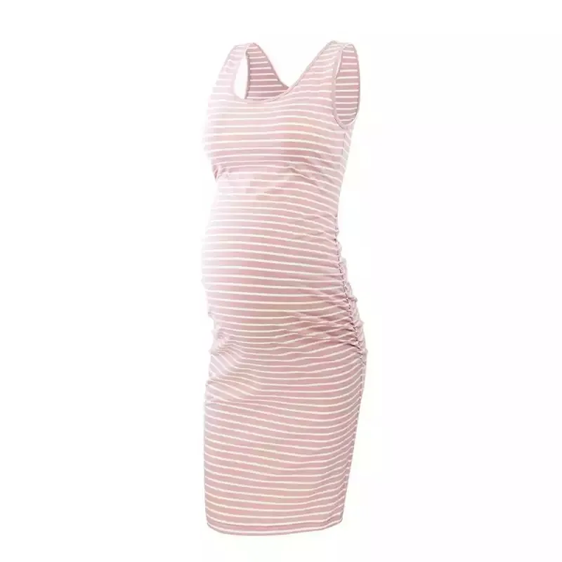 Top Selling Maternity Stripe Dress Casual Ladies Maternity Dress Women Pregnancy Clothes Stripe Dress