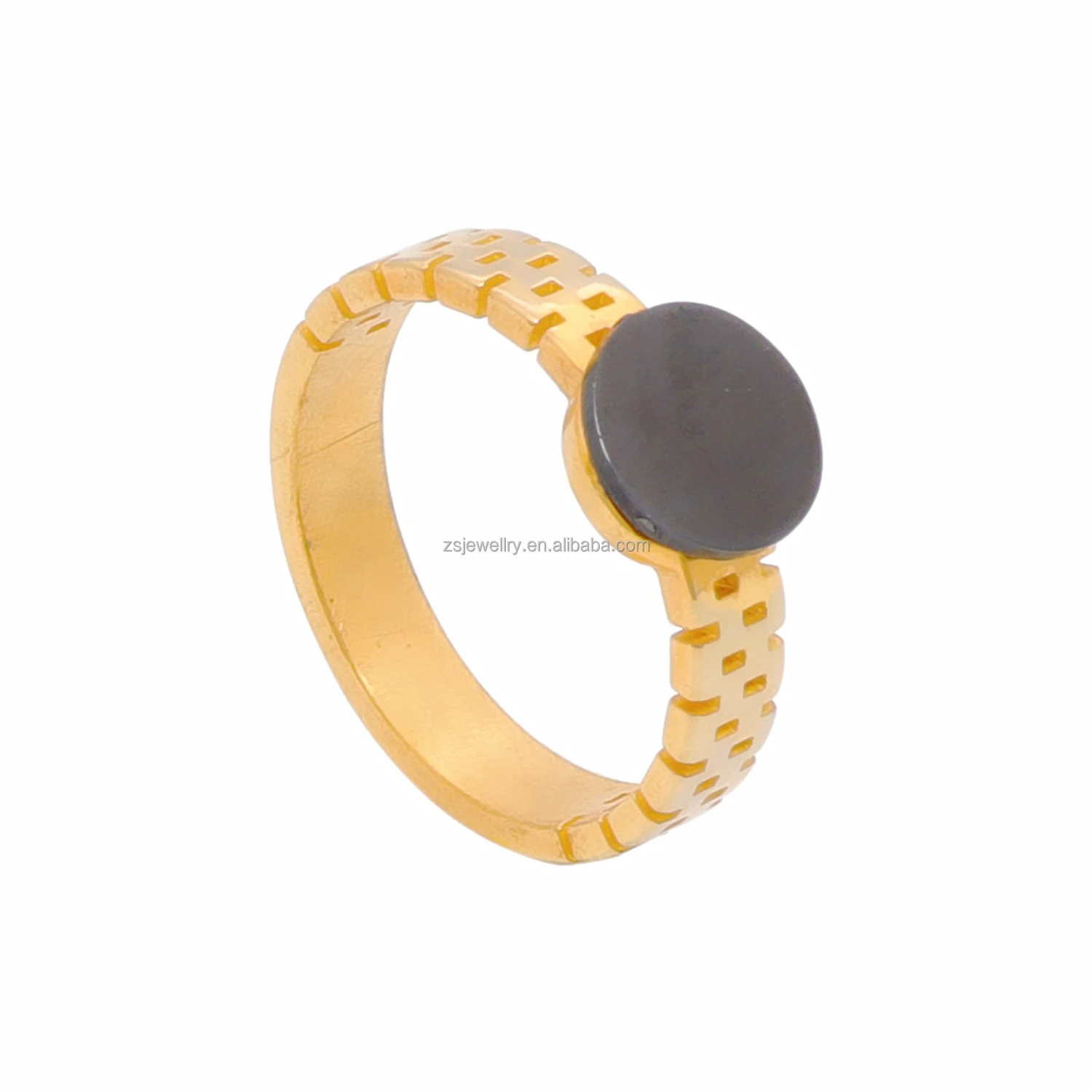 Amber Custom Gem Stone 14K Wedding Gold Plated Girl Engagement Jewelry Women Stainless Steel Moissanite Eternity Ring
