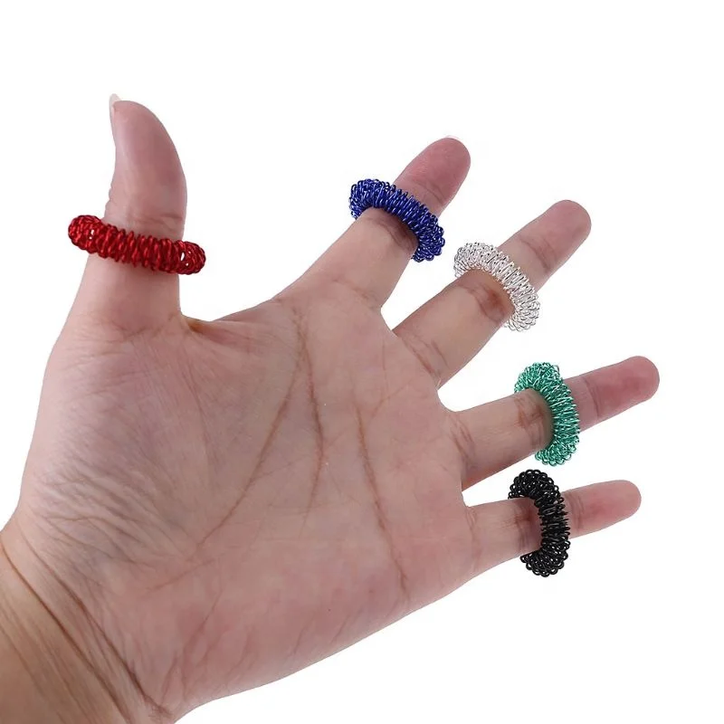 Chinese Medicine Sujok Pain Therapy Acupressure Massager Finger Massage Ring