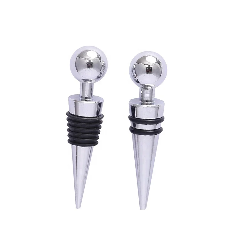 Hot Sale custom zinc alloy metal heart shaped red silicone wine bottle Stopper