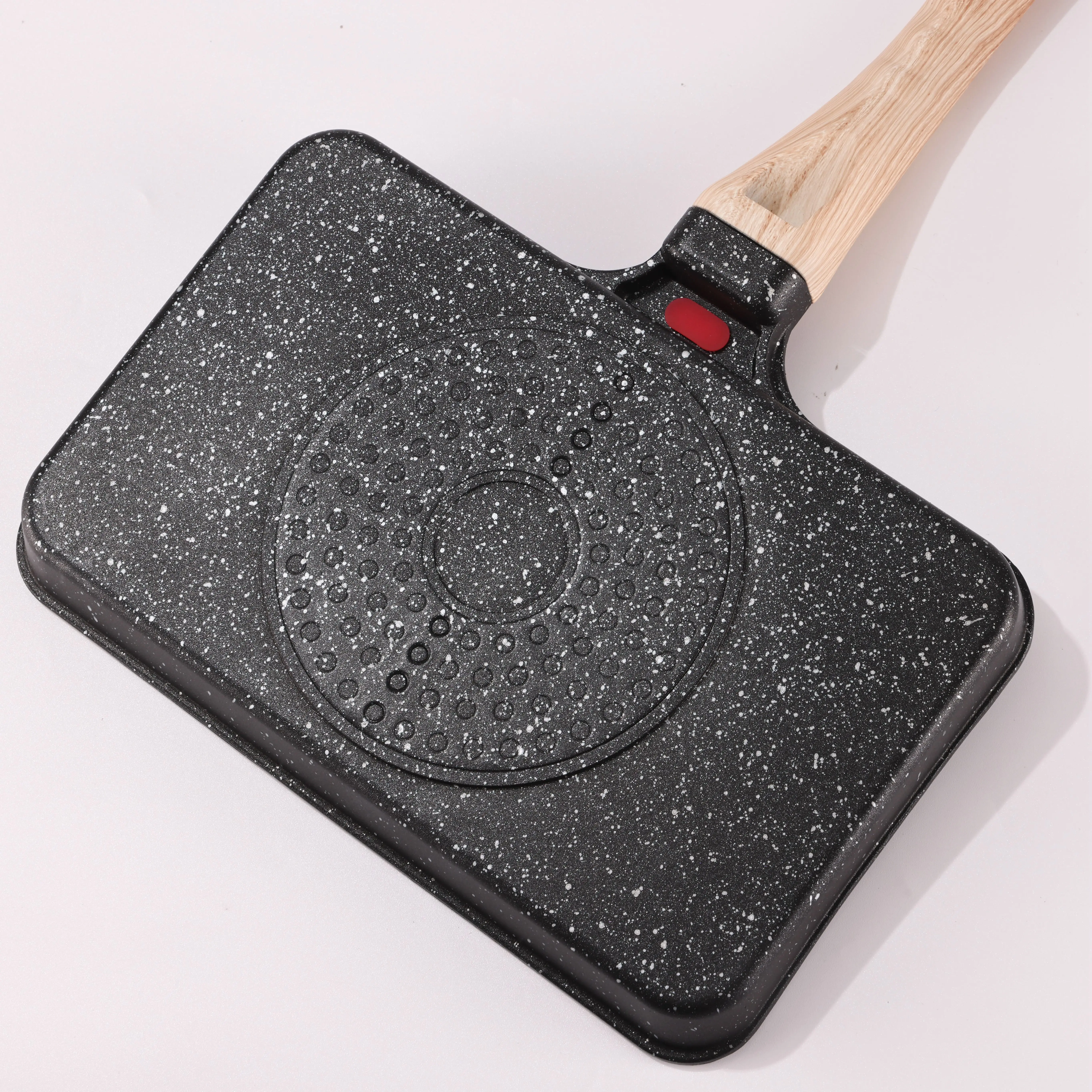 Factory Sale Aluminum Alloy Multipurpose Skillet Striped Bottom Strong Heat Storage Frying Pan