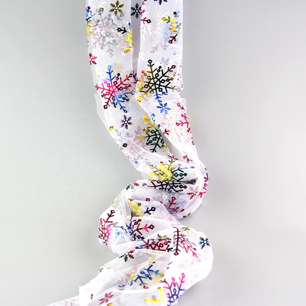 New sequin bead lace fabric Breathable small mesh fabric in the shape of sequins and snowflakes