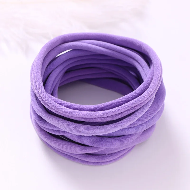 Baby Girls One Size Fits Bulk Wholesale Super Soft Stretchy DIY Nylon Nude Headbands Hairbands 2021 for DIY Craft