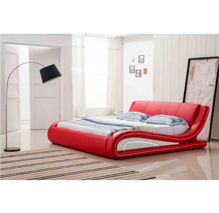 Bedroom furniture Modern Style Bed Soft Leather Beds for Home Furniture New Design 2021