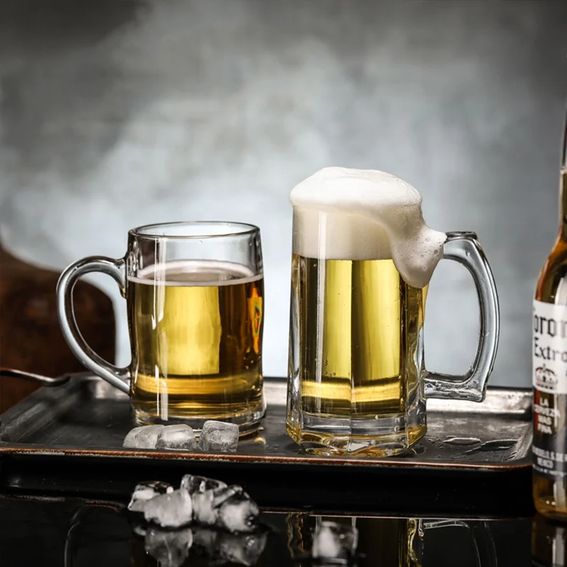 Factory Wholesale German Style Heavy Large 1 Liter Blown Beer Mug World Football Wine Glass Cup Beer Glass