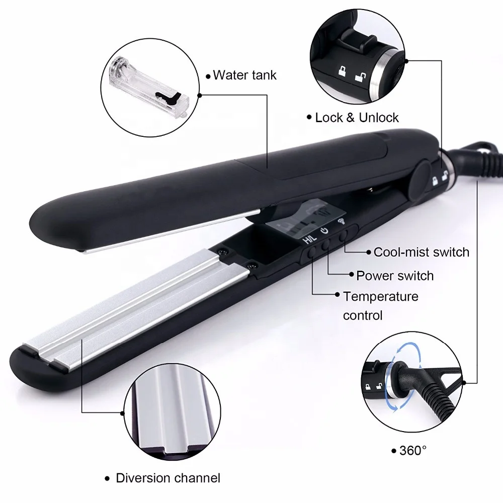 Best hot flat iron steam hair straightener for argan oil infusion treatment