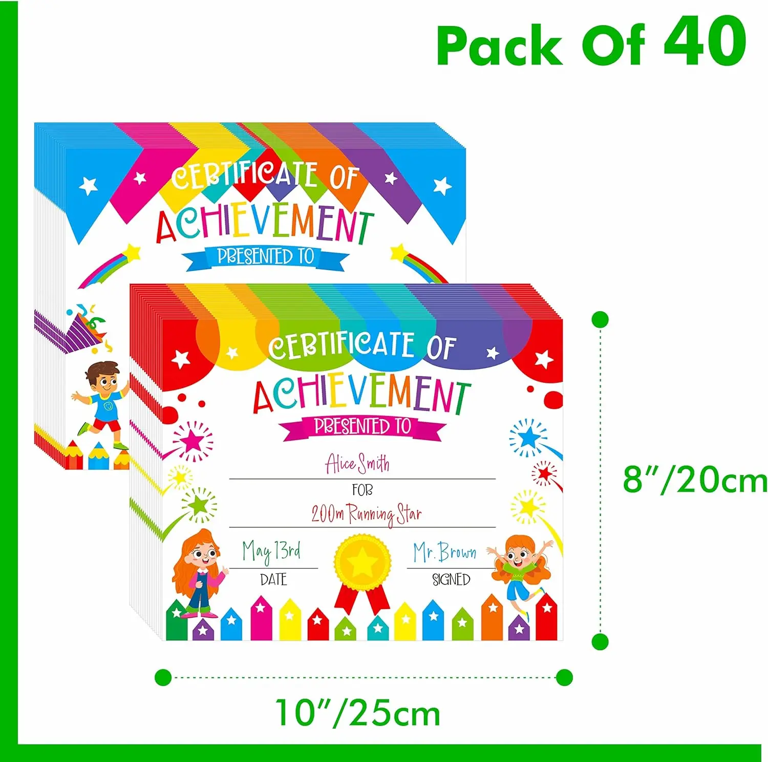 Kindergarten Diploma Certificate Kindergarten Graduation Award Certificate for Kids