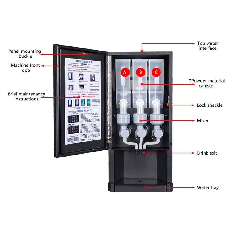 Best Selling Freestanding Commercial Intelligent Desktop Economical Instant Bean To Cup Automatic Vending Coffee Machine