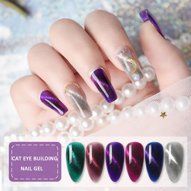 Custom Logo 3D Crystal Cat Eye Series Extension Gel Nail Polish