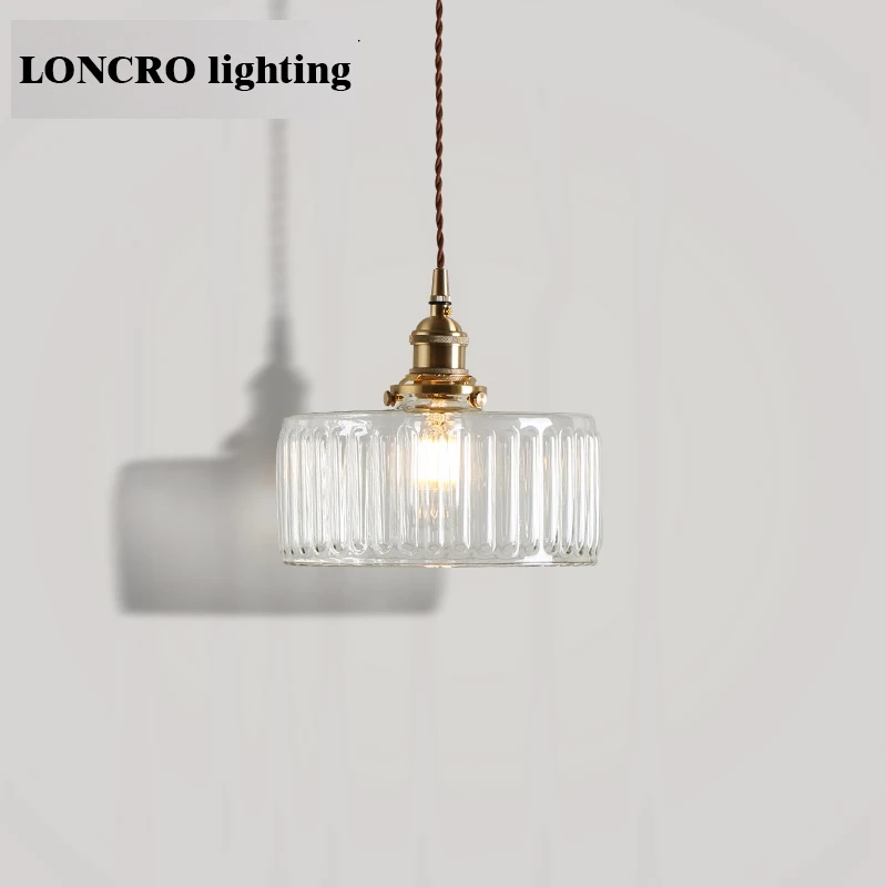 
Japanese minimalist retro restaurant glass Nordic personality bar porch corridor balcony chandelier lamp pendant light lighting 