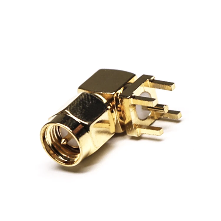 SMA Женский PCB Jack 50 Ом позолоченный R/A DIP разъем для крепления