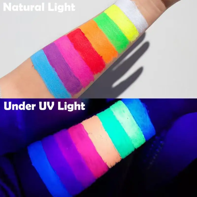 8 Colors Neon Eyeliner Pen UV Light Pastels Pastel-Black Light Glow Eye Makeup Waterproof Liquid Eyeliner Pencil Cosmetics TSLM1