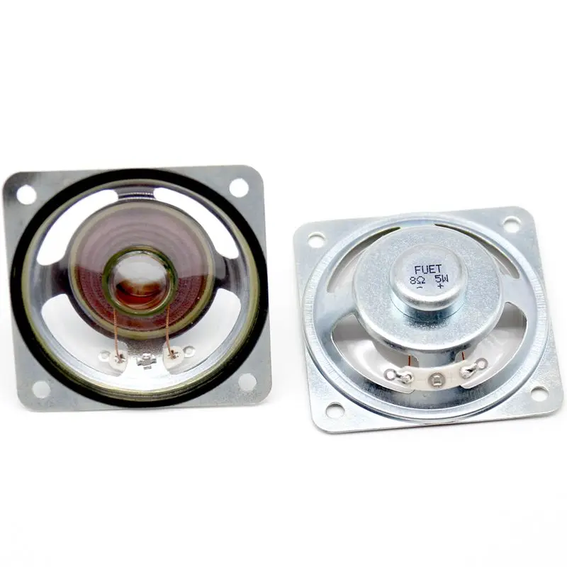 57*57MM Metal Frame Speaker with Fixing Hole 8Ohm 5W Internal Magnet Full Range Waterproof Diaphragm Miniature Loudspeaker