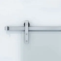 6.6Ft U Shape Double Wheel Load Shower Gold Full Set Barn Doors Hardware