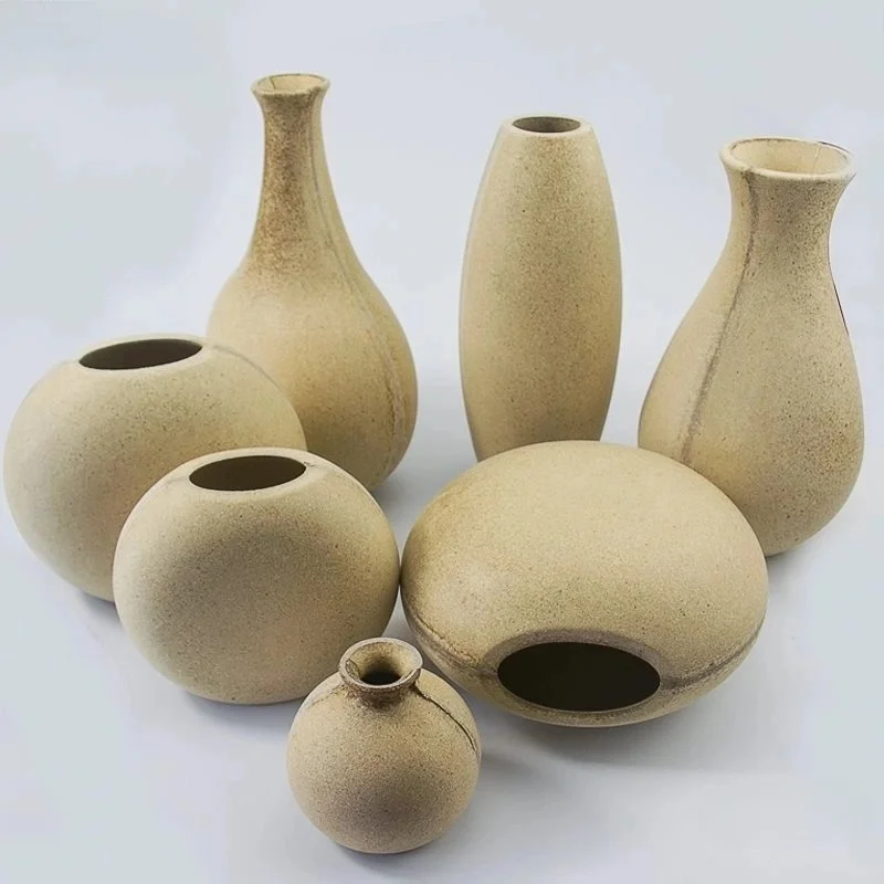 DIY Handmade Material Eottom Embryo Wooden Vase Embryo Wood Mold Art House Ornaments Flower Pot