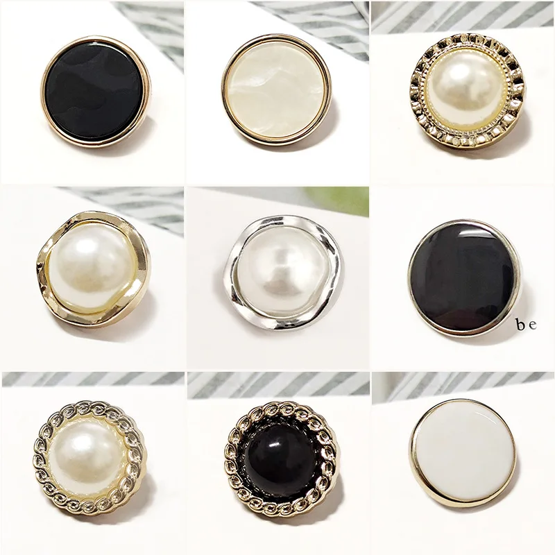 Classical Vintage Luxury Sewing Plastic Coat Custom Brand Buttons Pearl Shank Button For Coat