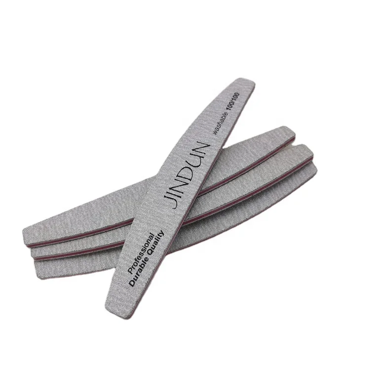 Custom branded logo straight double side emery board professional korea nail files