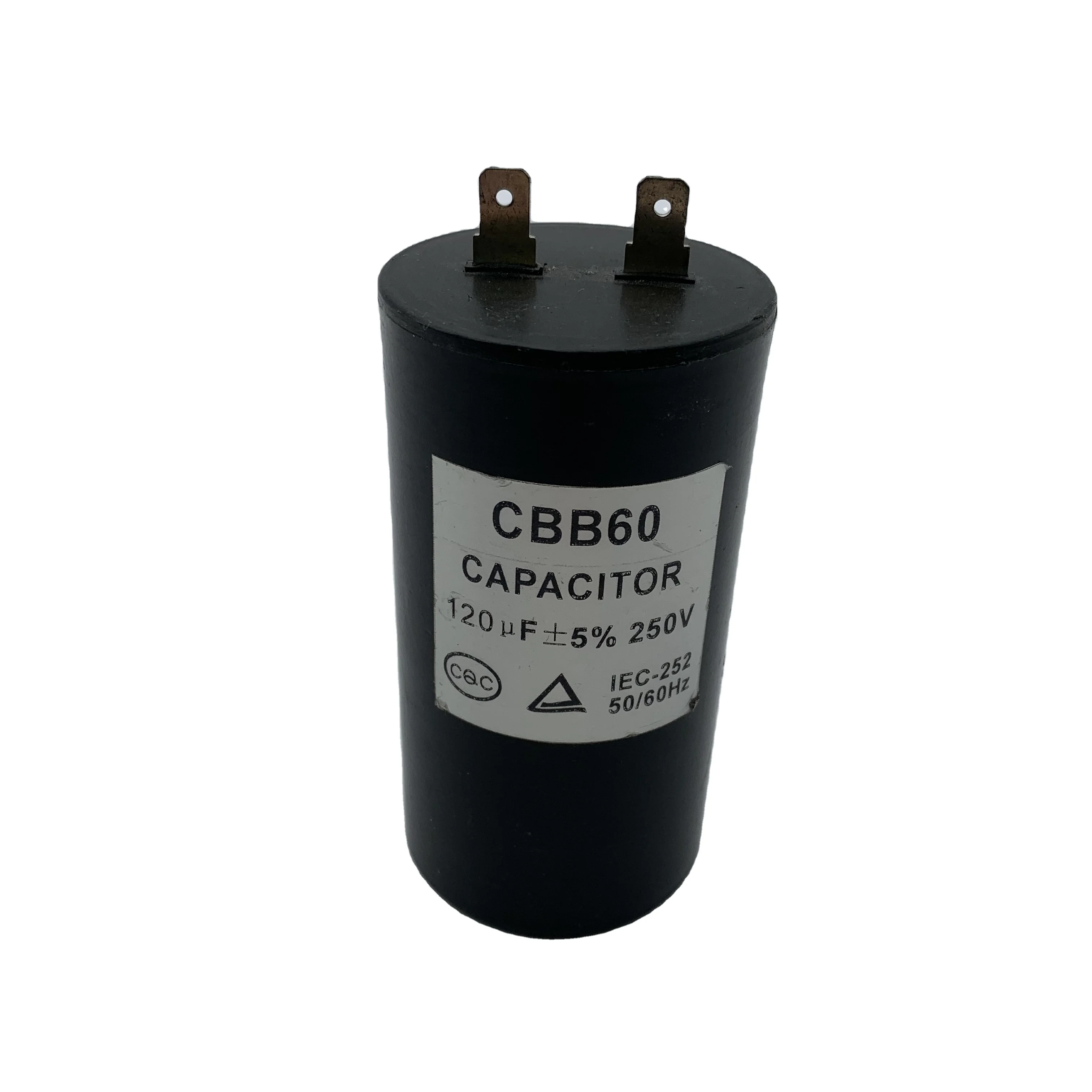2024 High quality A/C motor run capacitor CBB60 series 250/450V 4/5/6/8/10/12/14/16/18/20/25/30 uf