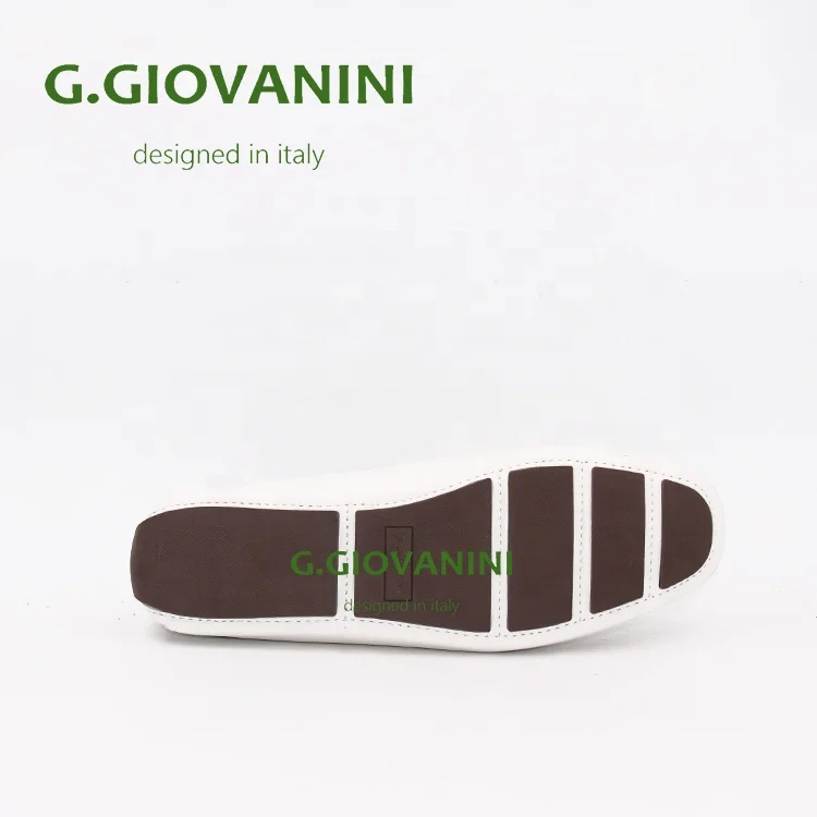 GG17217-24 WHITE  costume homme  men moccasins rubber outsole mens casual shoes