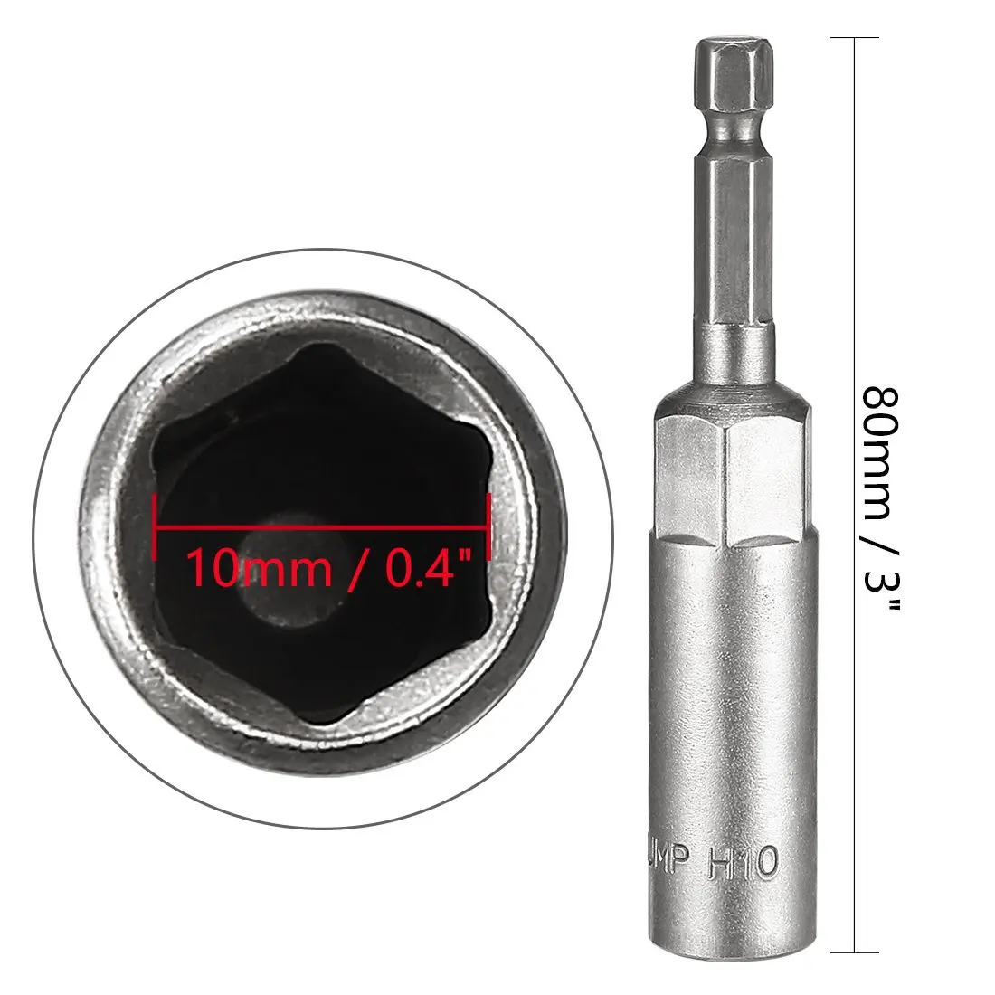 1/4 6-19mm Nut Quick Sleeve Tool Driver 8mm Deepening Non-magnetic Wind Batch Sleeve Pneumatic Inner Hexagonal Wind Batch Head