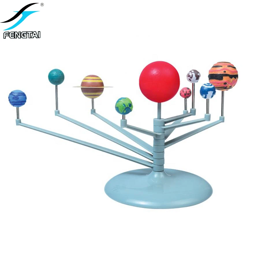 Solar system model celestial instrument STEM 9 planets teaching aid univers educational DIY assembled Painting Sun Moon toys