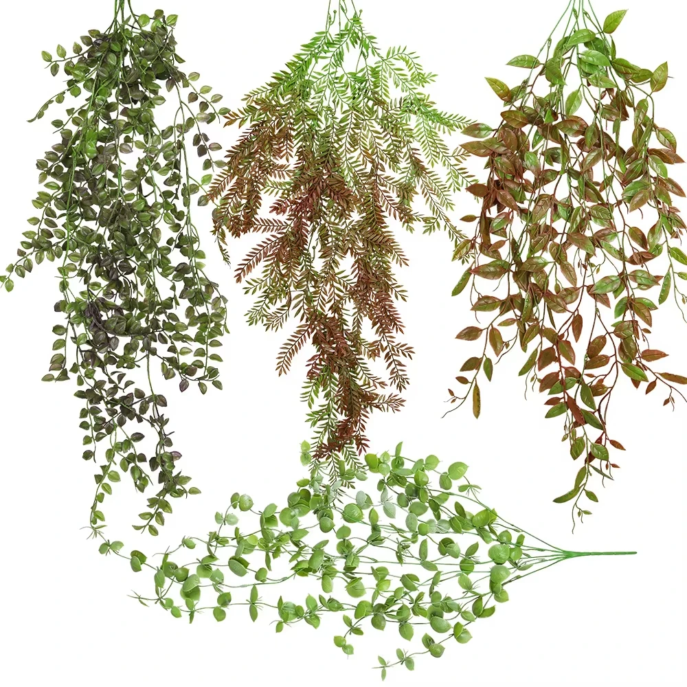 Party Decoration Green Plant Wall Hanging Home Flower Soft Installation Simulation Artificial Plant Wall Hanging Flowers