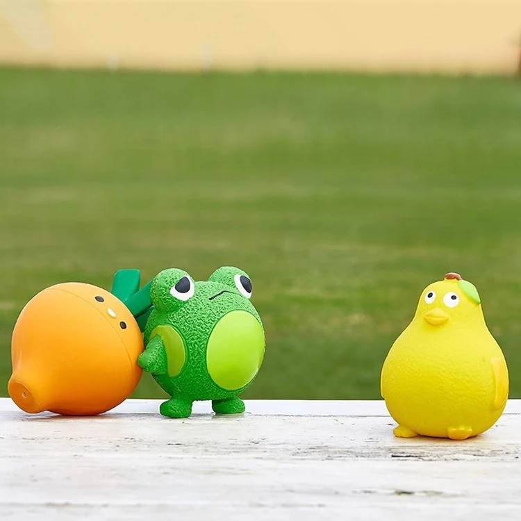 Оптовая продажа игрушки для жевания собак Пищевая Резина имитация лягушки пищалка чистки зубов