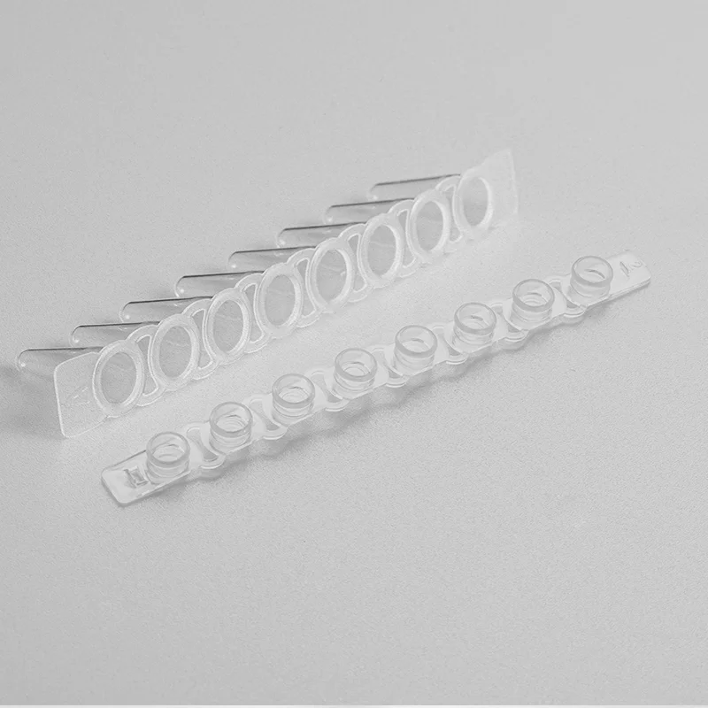 Lab Supplies 0.1ml 8-strips Pcr Tubes With Optical 8-strip Cap Nature Color for DNA/RNA extraction