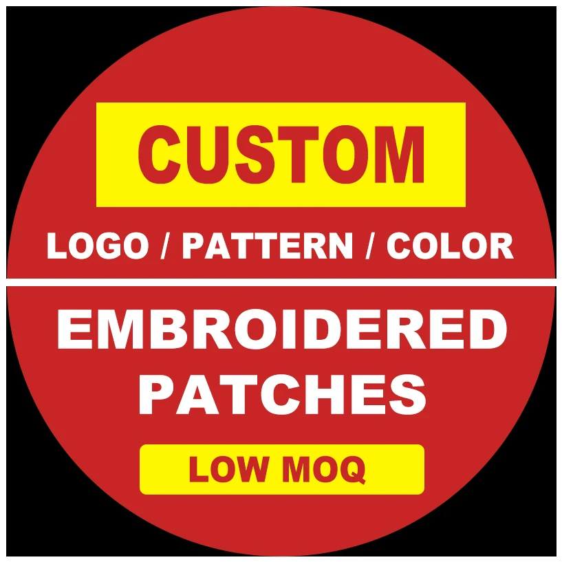 Woven Polyester High Density Custom Logo Patch Obcuiayy Towel Clothes Patches Hat Full Custom 3D Embroidered Patches Iron On