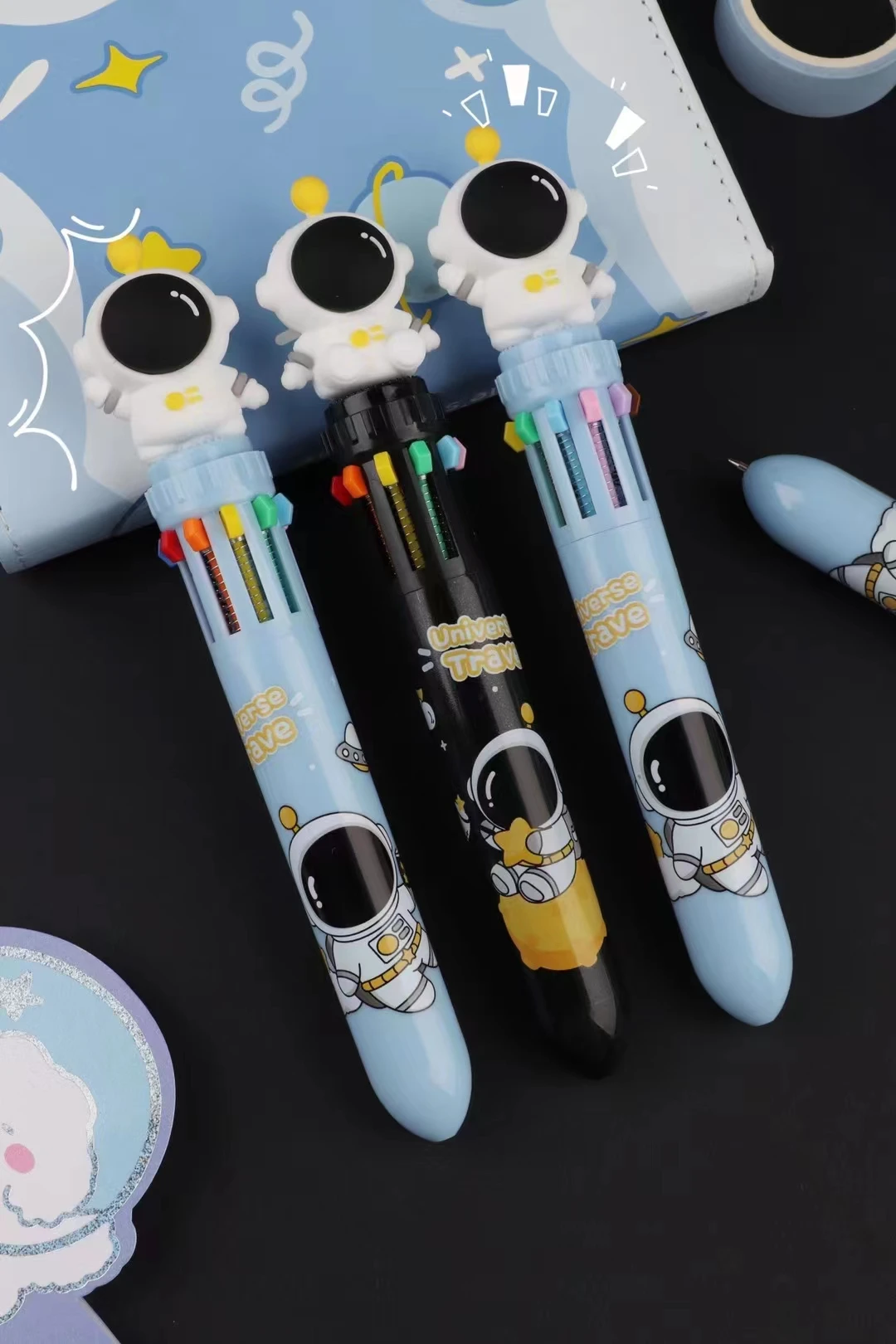 Roaming the stars ballpoint pen multiple 10 colors Ball Pens For Kids Gift School Office Supplies Stationery hand account