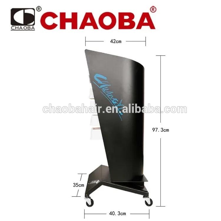 High Quality Portable Cheap Black Salon Metal Plastic Hairdressing Trolley With Strong