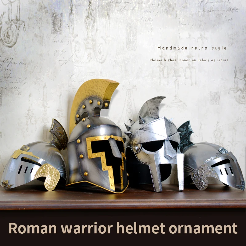 Retro IronMedieval Europe CrusadersRoman KnightsWarriors ares armorhelmet ornaments decorations vintage craft