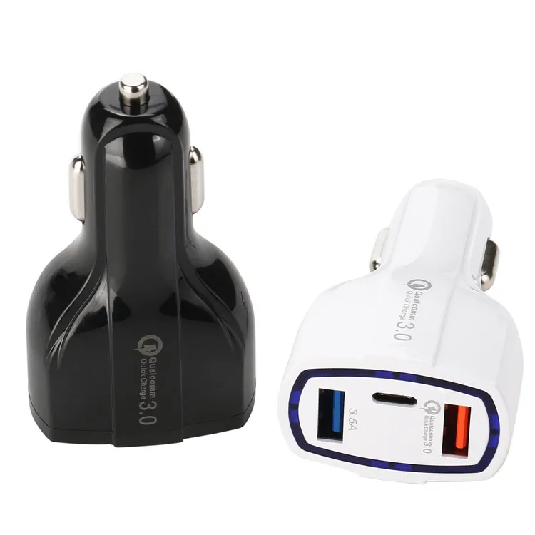  QC3.0 PD Быстрая зарядка type-c usb-c автомобильное зарядное устройство для мобильного телефона адаптер с