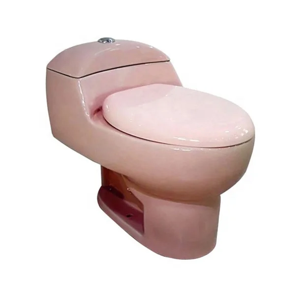 Hot Sale Ceramic pink Toilet Bowl Sanitary Ware Inodoro Moderno Bathroom Floor Mounted Siphonic One Piece Toilet