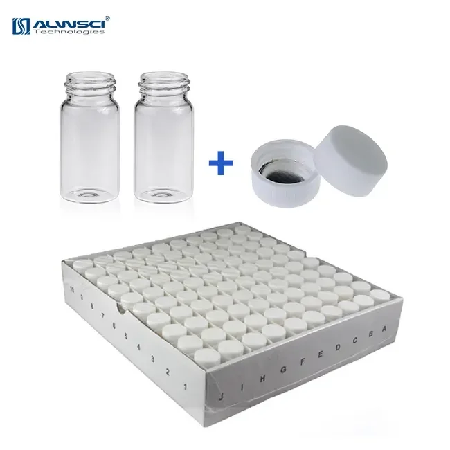 ALWSCI 20mL Borosilicate Glass Luqid Scintillation Vials with Metal Foiled Cap