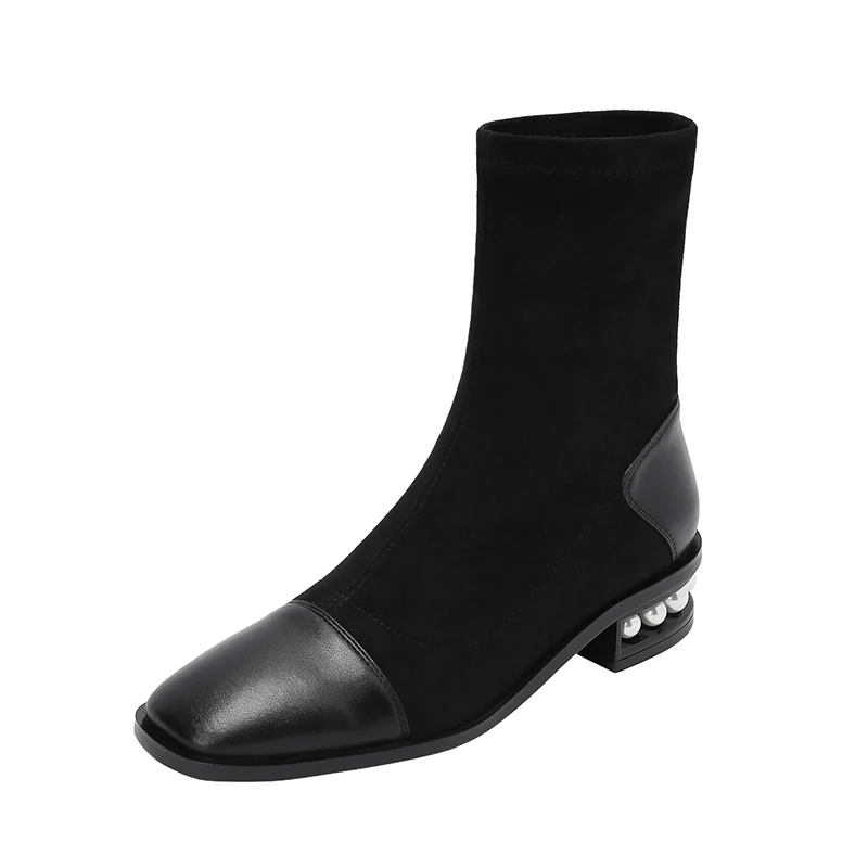 Women Shoes autumn winter Boots ankle fashion comfortable genuine leather round toe For The Latest new Classical