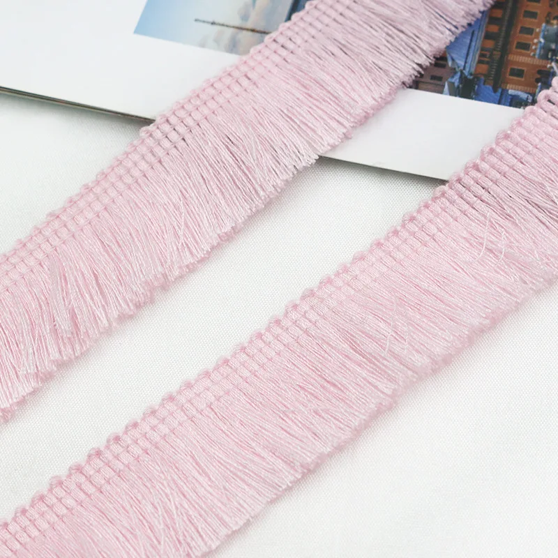 Factory Custom 2.5cm Multi-Color Polyester Trim Fringe Tassel Fringe Trim Garniture Trimming for Curtain