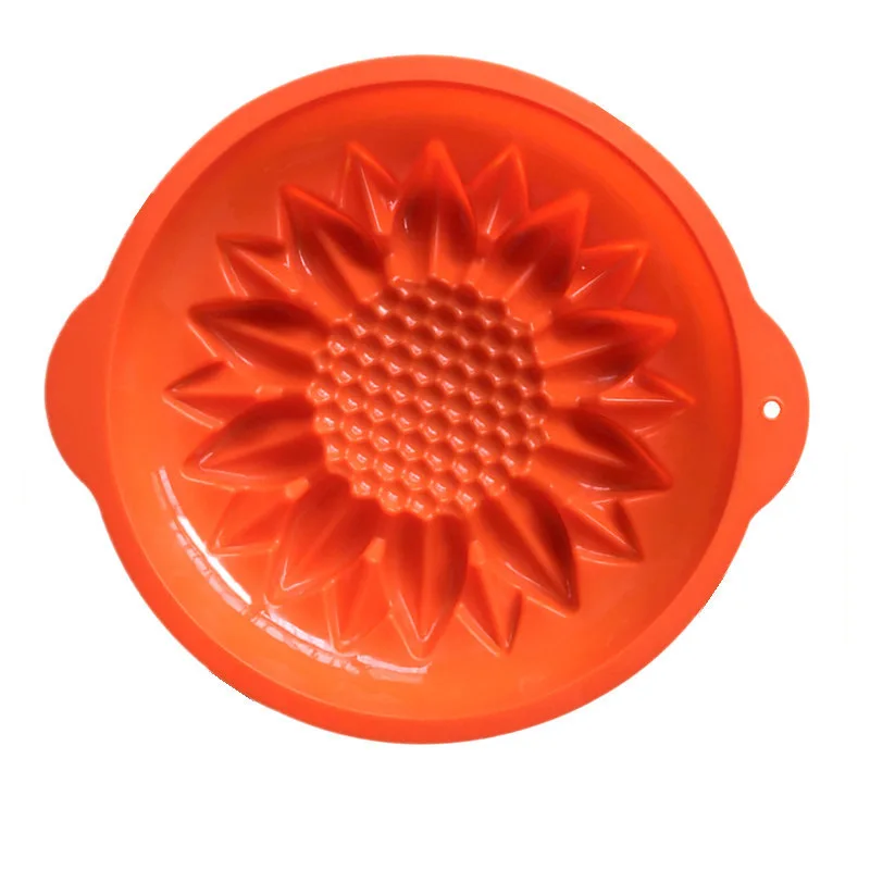 Single Hole Sunflower Silicone Cake Mold Flower Baking Tray