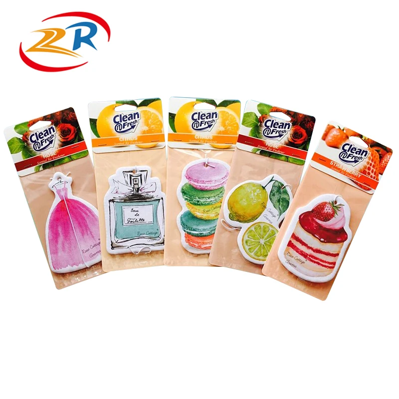 Wholesale Custom All Fragrance Scents Paper Car Air Freshener Fresher Perfumer