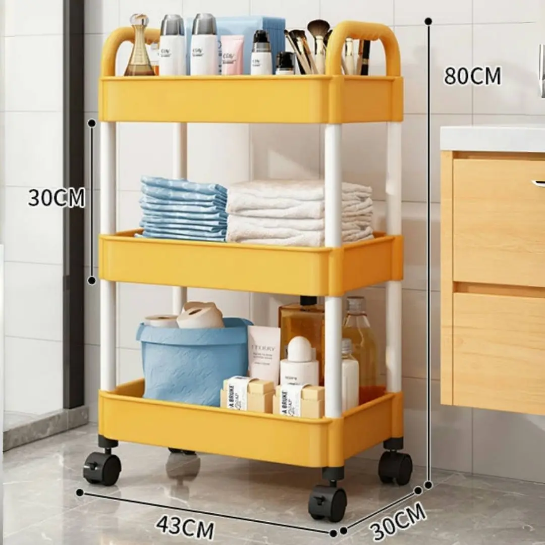 2 3 4 Tier utility Rolling Bathroom Kitchen Cart storage rack trolley Home storage organization cart with wheels handle