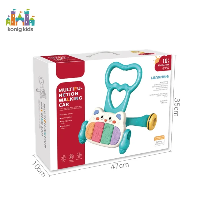 Konig Kids Wholesale Baby Learning Musical Walker Baby Stroller With Lights & Music Push Toys For Babies Learning To Walk