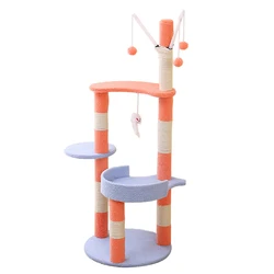 Cat Tree Tower for Indoor Cats with Sisal Scratching Posts and 3 Platform